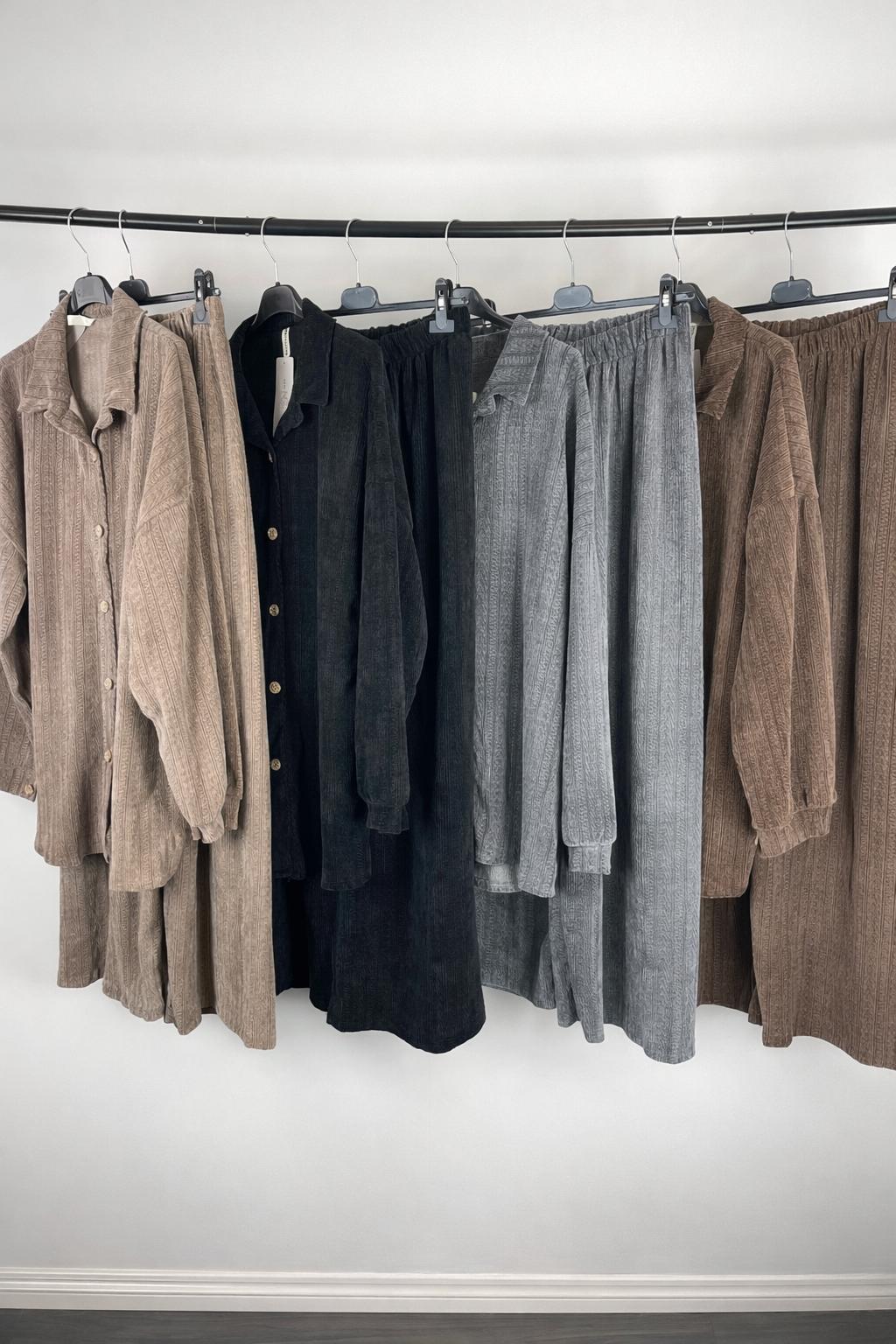 Textured Button Front Co-ord set